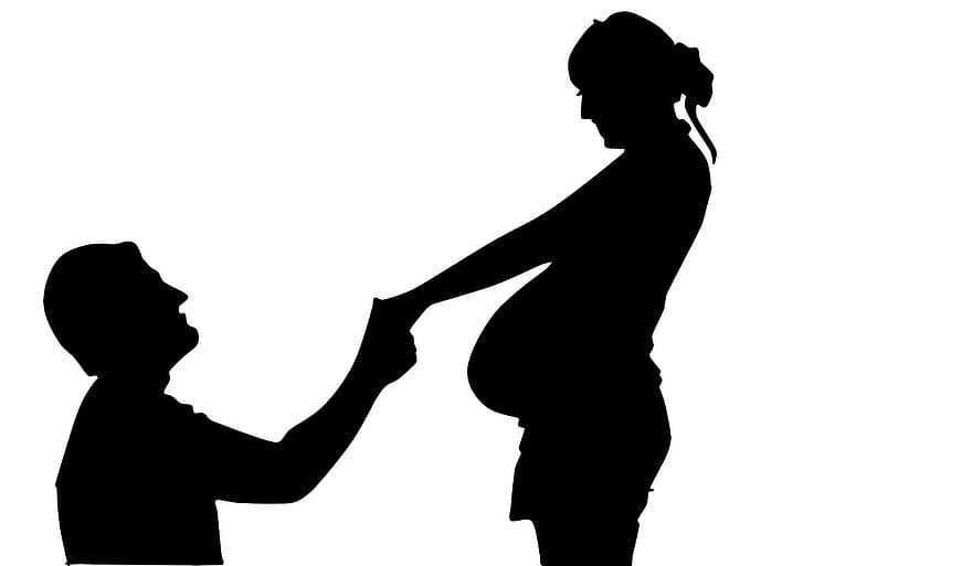casal, terhesség, Házassági javaslat, terhes, has, nagy has, terhes nő, várakozás, nő, öröm, élet
