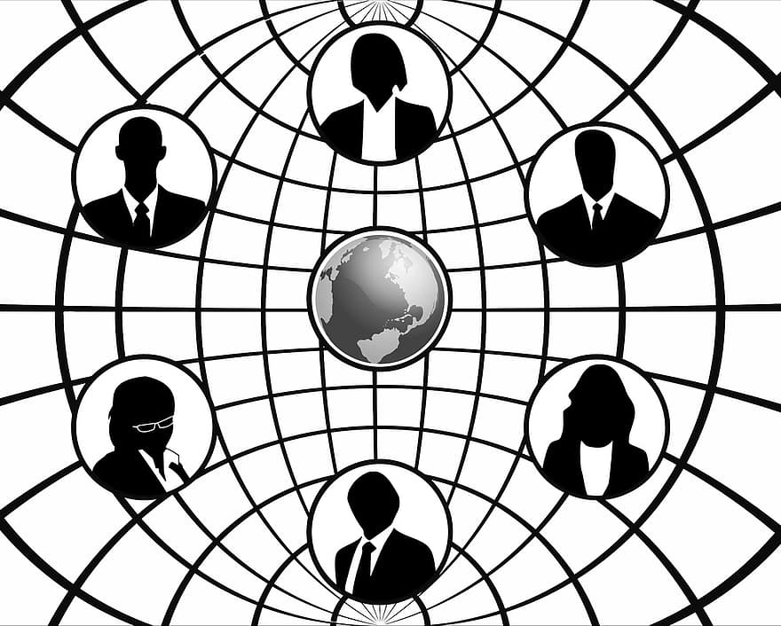 Business, Business World, World, Global, People, Men, Teamwork, Communication, Businessman, Business Communication, Silhouette