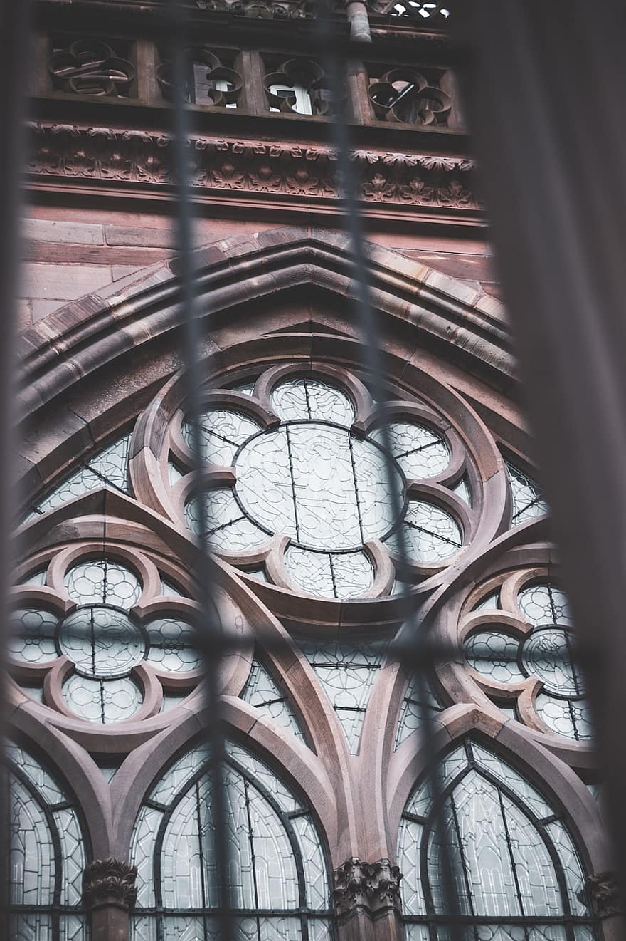 Cathedral, Gothic, Architecture, Strasbourg, christianity, religion, window, indoors, famous place, gothic style, old