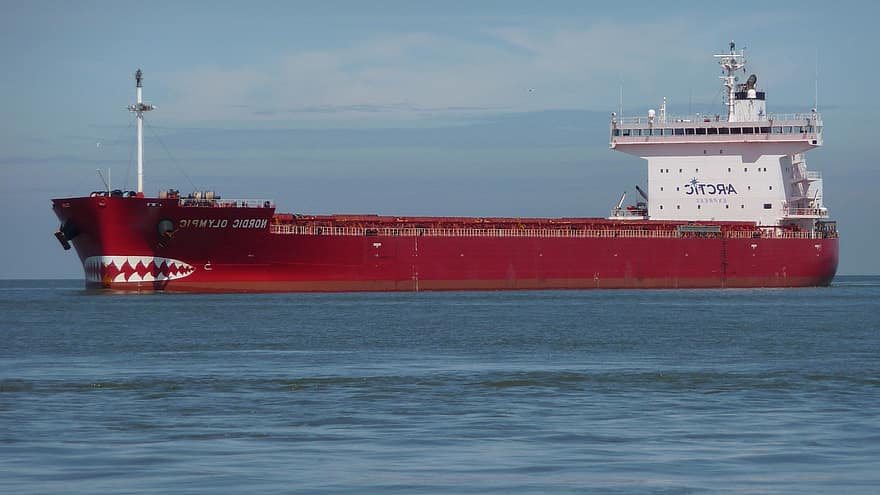Nordisk OL, bulk carrier, Cuxhaven, Weltschifffahrtsweg, mundingen af ​​elbenfloden, Forsendelse