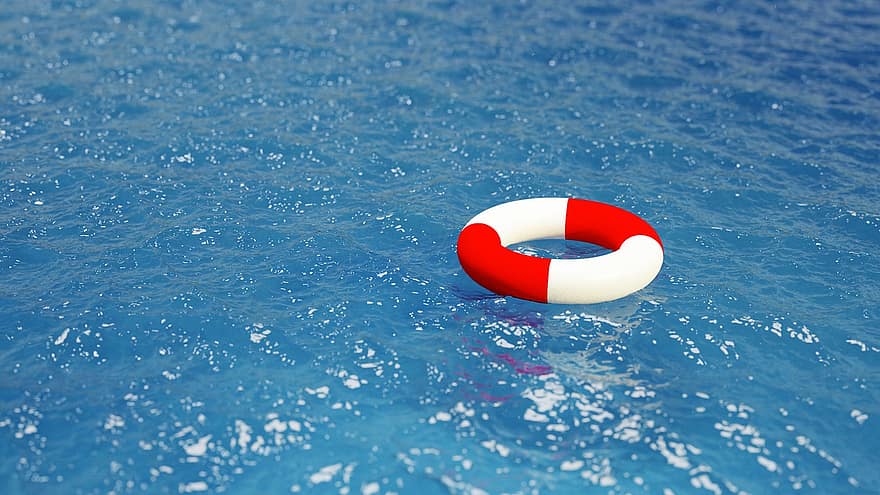 救命浮輪、レスキュー、水、助けて、緊急、水泳リング、海、プール、スイミングプール