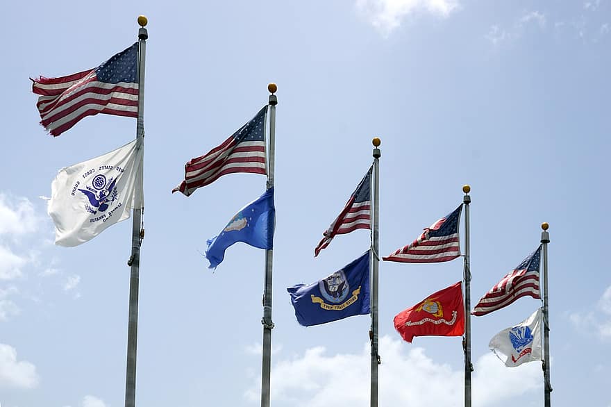 EUA, bandera, banner, militar, corps, exèrcit, nave, marines, Amèrica, americà, patriòtica