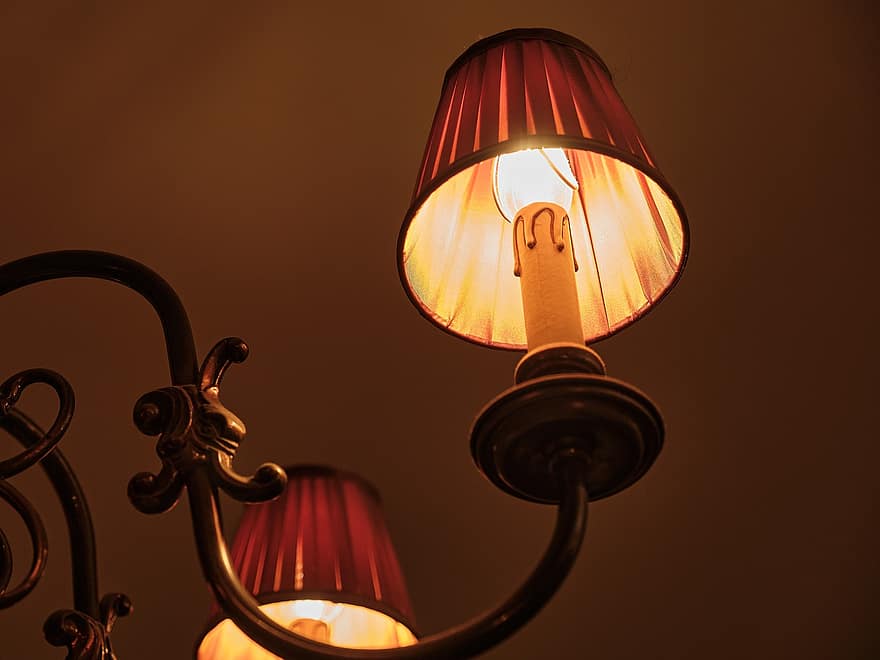 Lamp, Lampshade, Lighting, Light Bulb, Vintage