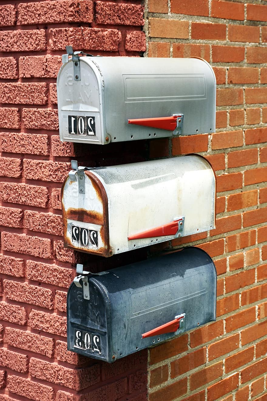 post, stolpe, postkasse