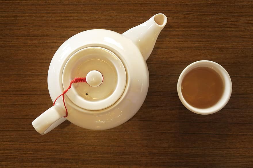 Teekanne, Teetasse, Getränk, Tee, traditionell, Gesundheit, asiatisch, Nahansicht, einzelnes Objekt, Holz, heisses Getränk