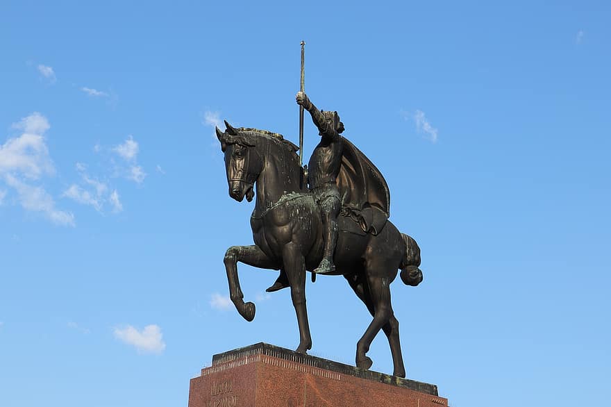 zagreba, Karaļa Tomislava statuja, Horvātija, zirgs, zils, slavenā vieta, statuja, arhitektūra, vēsture, ērzelis, piemineklis