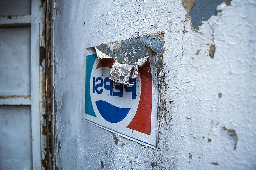 Pepsi, refresc, publicitat, Publicitat de Soda, Publicitat vintage, Publicitat Pepsi, Pepsi poster, Pepsi vintage, signe vell, signe vintage, decaïment