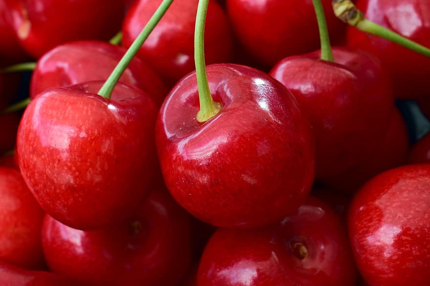 вишня, фрукты, питание, красные фрукты, производить, органический, здоровый, милая, созревший, вкусные, куча