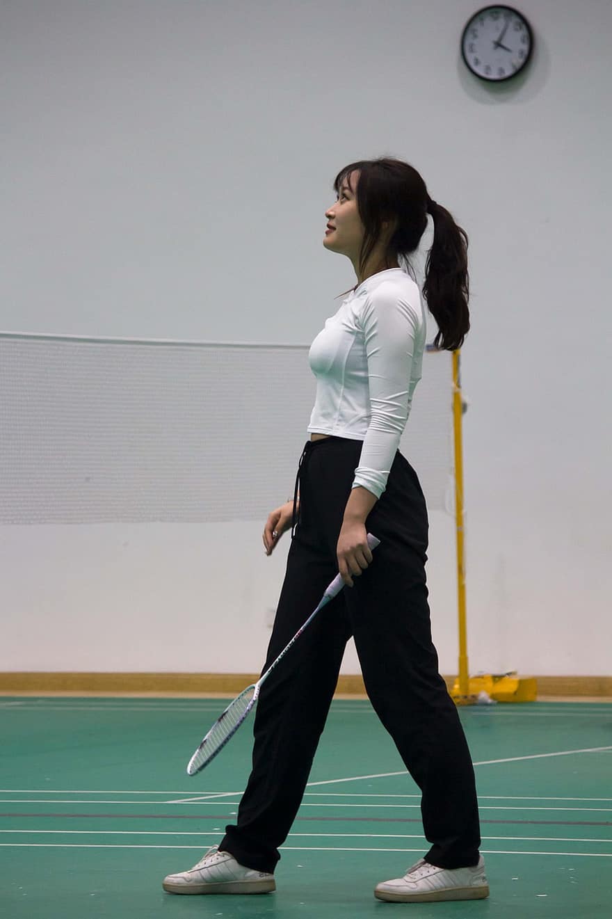 Badminton, Badminton Player, Athlete, Woman, sport, women, one person, adult, exercising, healthy lifestyle, lifestyles