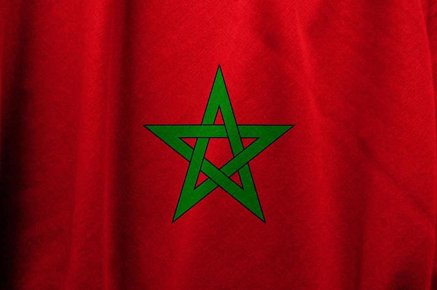 Марокко, флаг, страна, условное обозначение, национальный, нация, патриотический