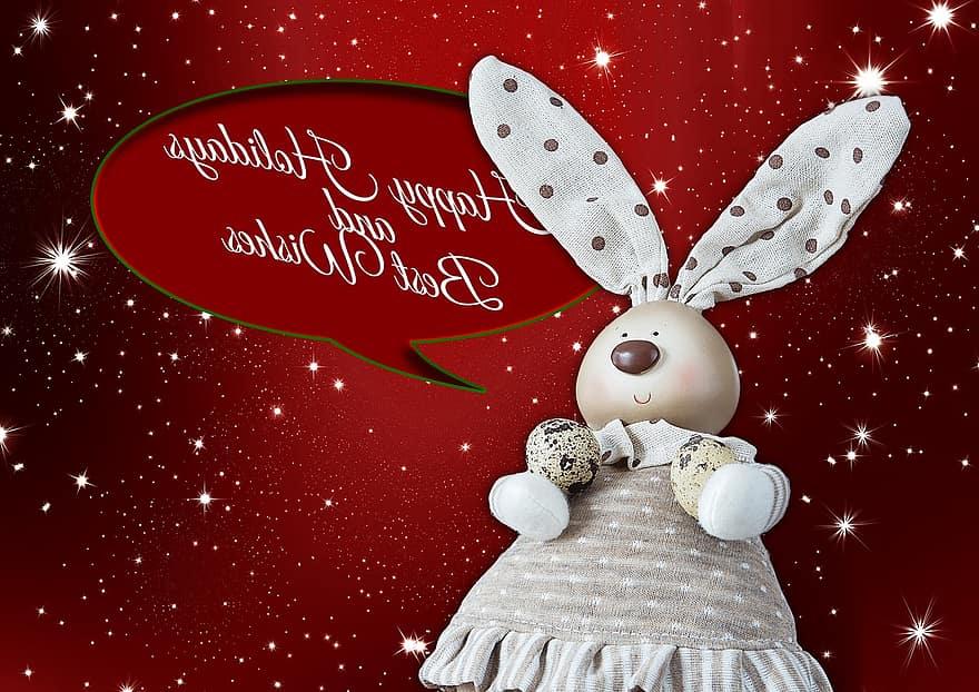 Christmas, Hare, Holidays, Greetings, Easter Bunny, Hoax, Joke, Funny, Sympathetic, Greeting Card, Christmas Greeting