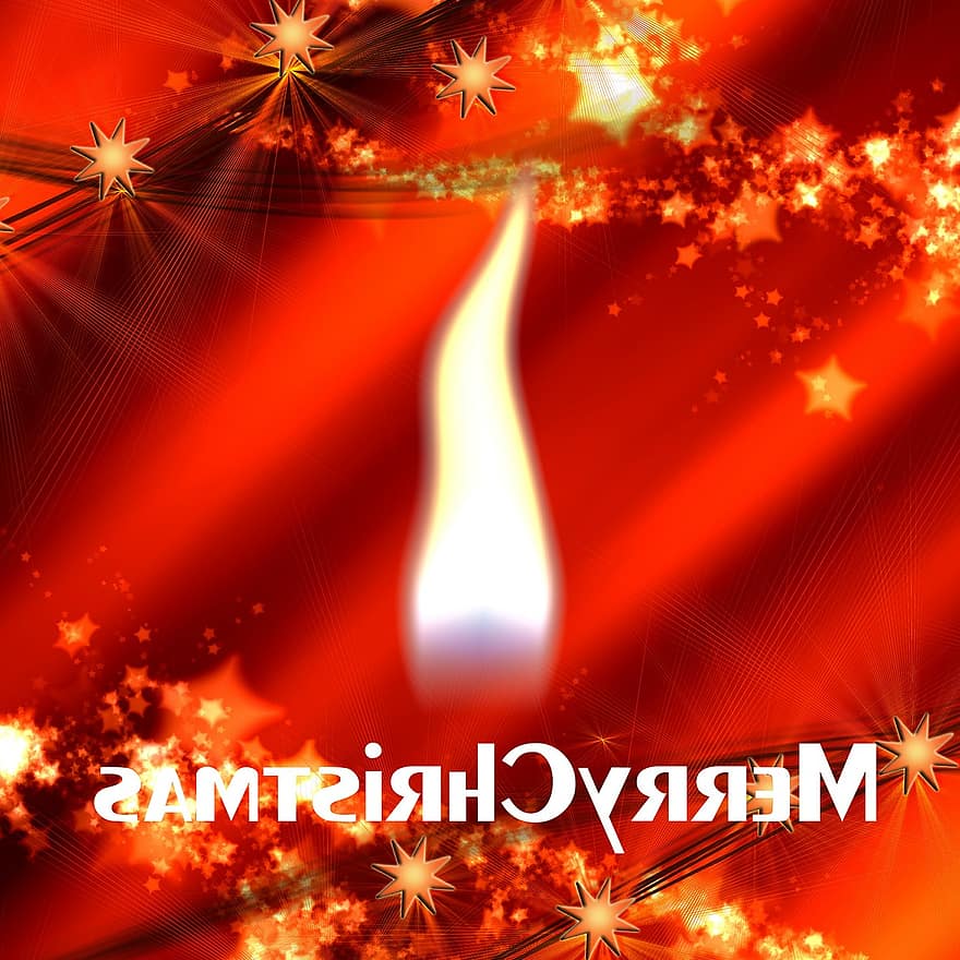 Christmas, Flame, Red, White, Candle, Star, Light, Advent, Tree, Tree Decorations, Decoration