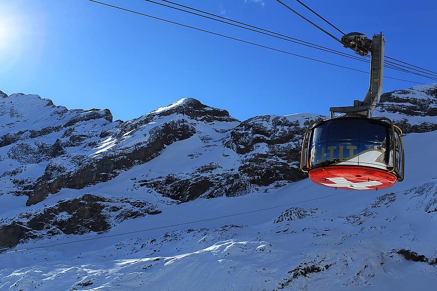 Cable Car, Mountains, Snow, Summit, Travel, Cable Transport, Transport, Transportation, Winter, Landscape, Nature
