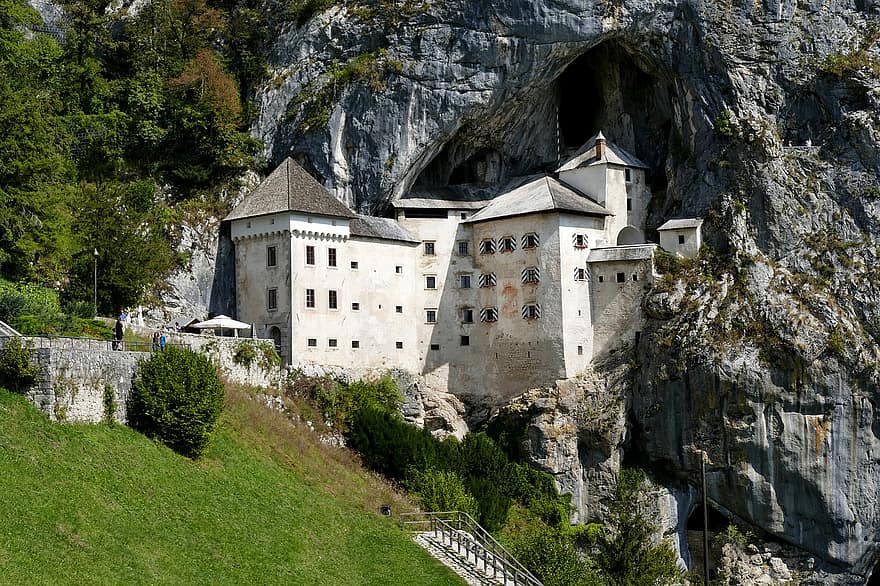 castello, montagna, architettura, natura, Postumia, slovenia, cristianesimo, scogliera, religione, posto famoso, vecchio