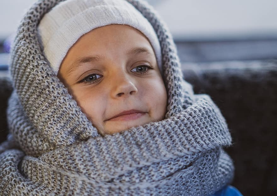 Child, Girl, Scarf, Winter, Smile, Hat, Cold, Fashion, Kid, Young, Childhood