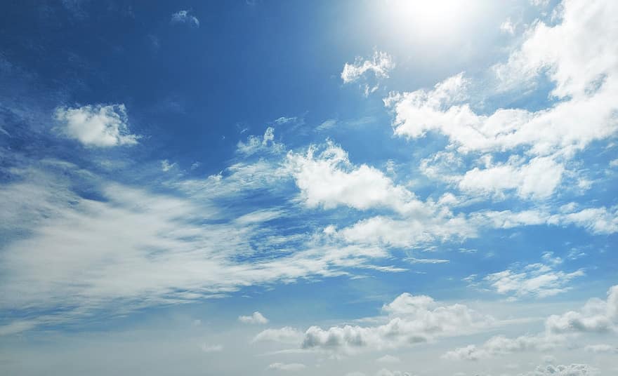 cielo, nuvole, atmosfera, luce del sole, nuvoloso, Cloudscape, cielo blu, luce del giorno