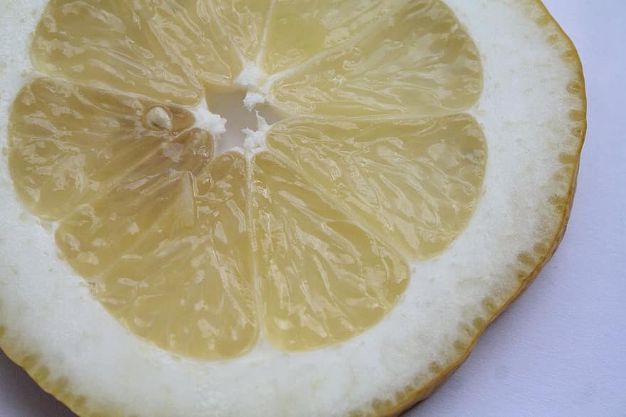citron-, skivad, frukt, gul, mat, organisk, citrus-, C-vitamin, hälsosam, citronskiva, tvärsnitt