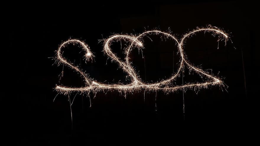 Fireworks, 2022, New Year, Sky, Night, Pyrotechnics, Fireworks Display, Celebration, bright, black background, shiny