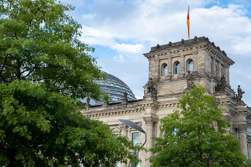 Reichstag, arkkitehtuuri, Berliini, Saksa, rakennus, maamerkki