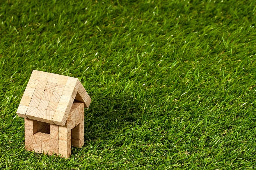 недвижимость, имущество, модель дома, инвестиции, бунгало, жилой дом, лужайка