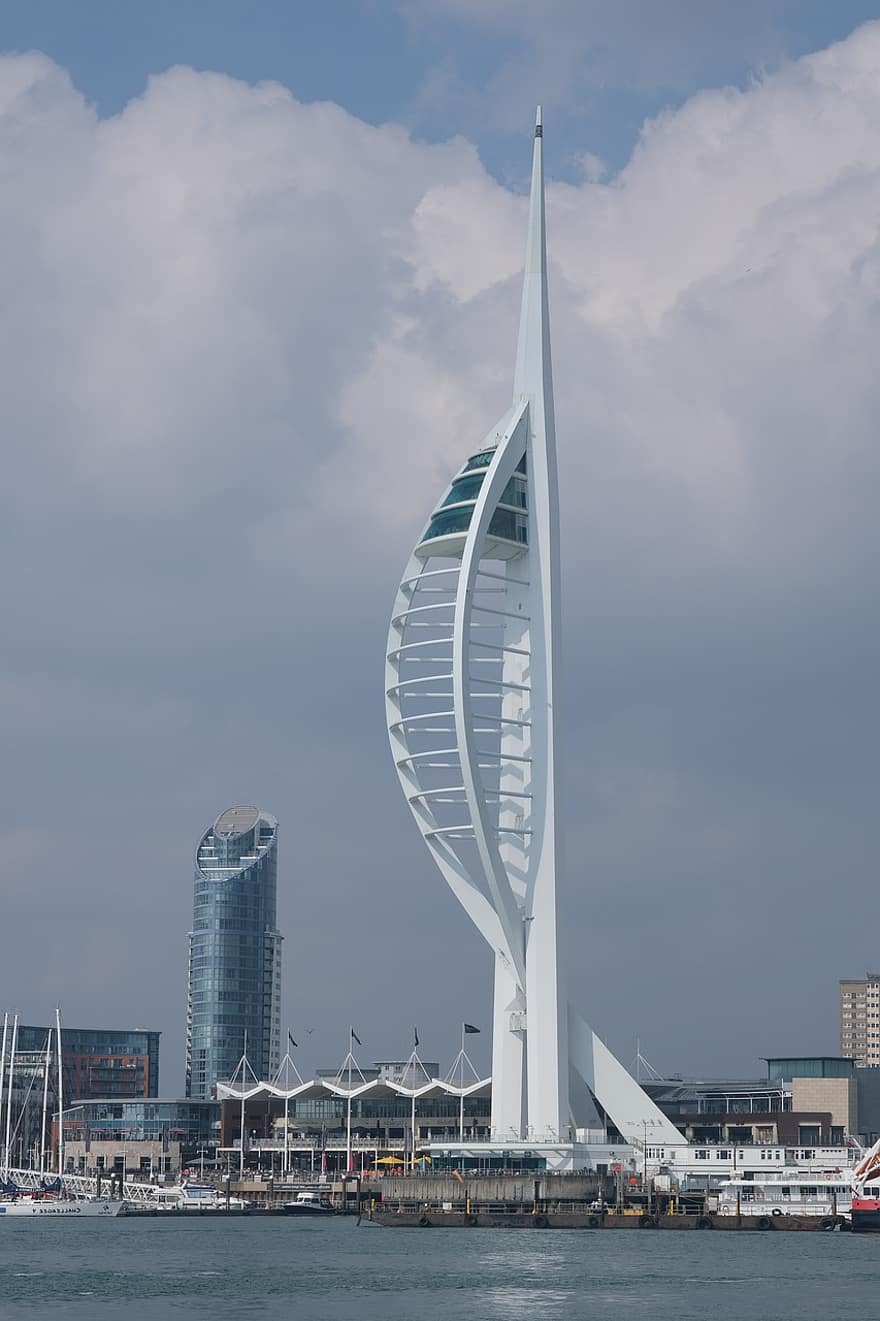 la tour, immeubles, asymétrie, architecture, Portsmouth, spinnaker, Aller au sport, Angleterre