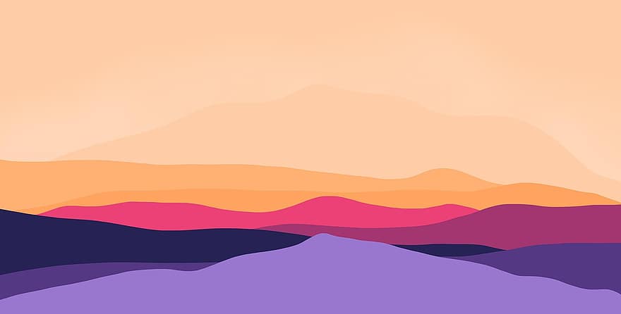 montañas, paisaje, naturaleza, fondo de pantalla de colores