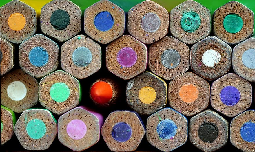 кольоровий олівець, олівець, кольорові, барвисті, художній матеріал, малювання