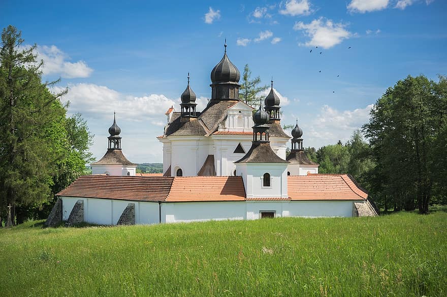 luostari, kirkko, Trové Sviny, Böömi, Tšekin tasavalta, etelä-böömi, matkailu, usko, rukoilla, pilgr, pyhiinvaelluskirkko