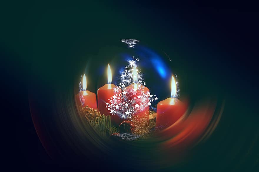 Коледа, свещи, Коледна украса, декор, идване, Коледни звънци, светлина