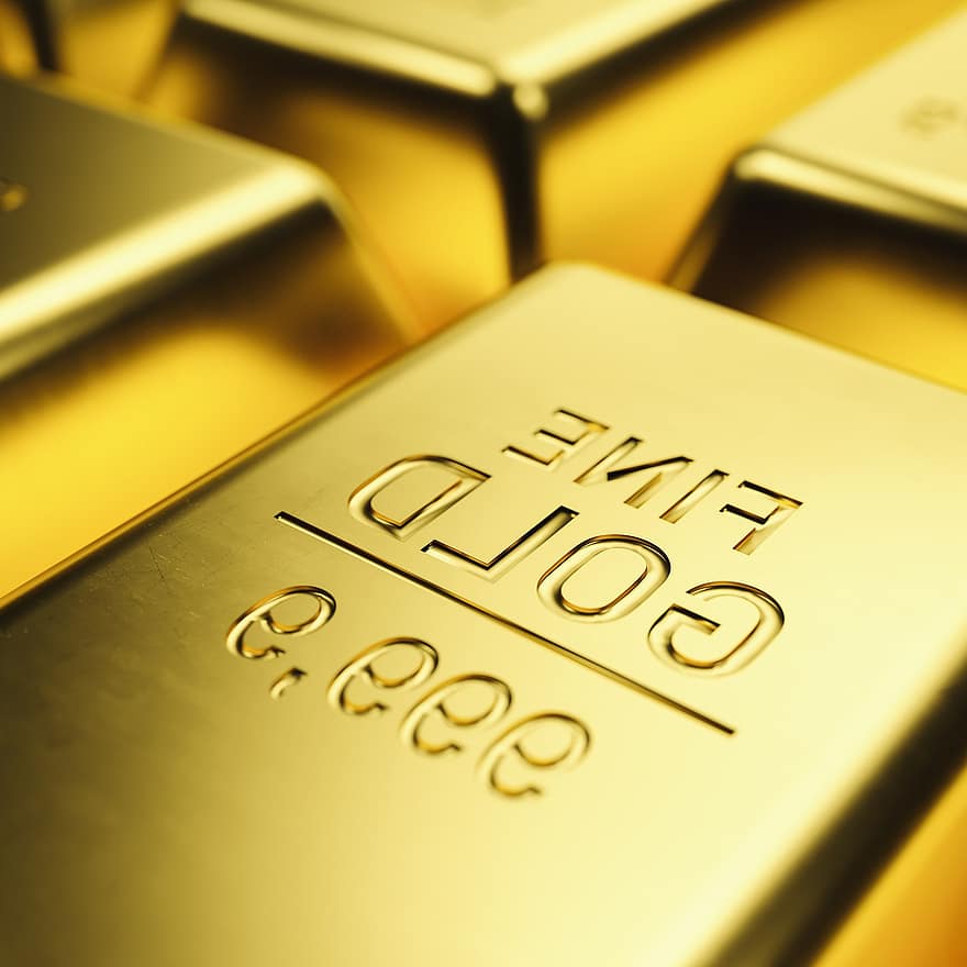 emas, emas batangan, kekayaan, ingot emas, logam, logam mulia, keuangan, aset