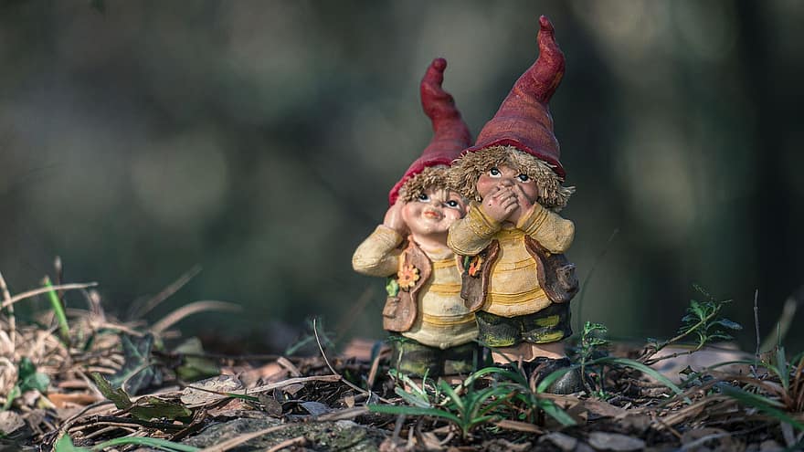 gnome, elfes, Noël, décor, petit, mignonne, jouet, forêt, enfant, l'automne, amusement