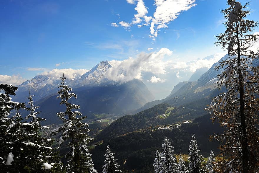 eagles reden, bayern, bjerge, alpine, Obersalzberg, Berchtesgaden, trekking, nebelschleier