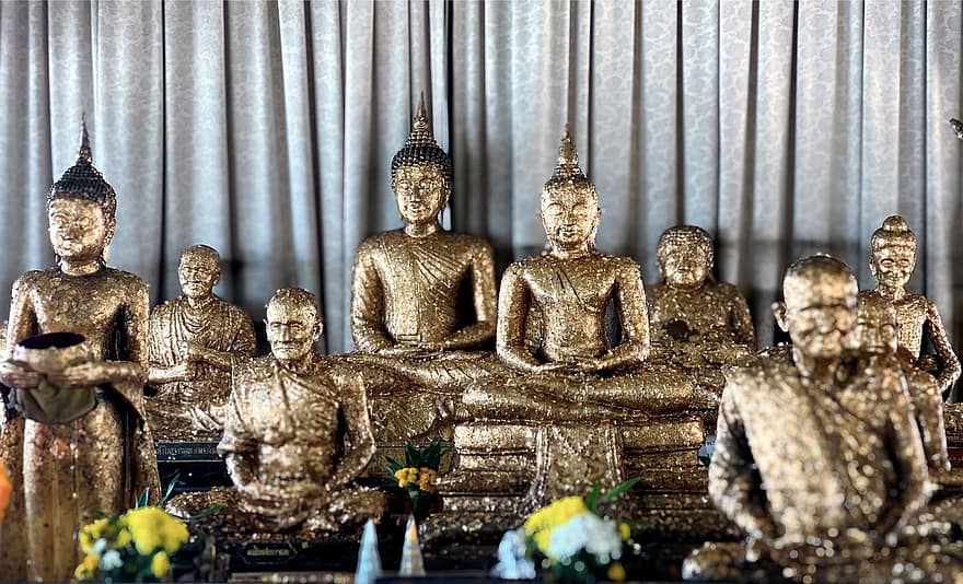 Buddha staty, staty, buddhism, religion, kulturer, känt ställe, arkitektur, skulptur, andlighet, resa, thailändsk kultur