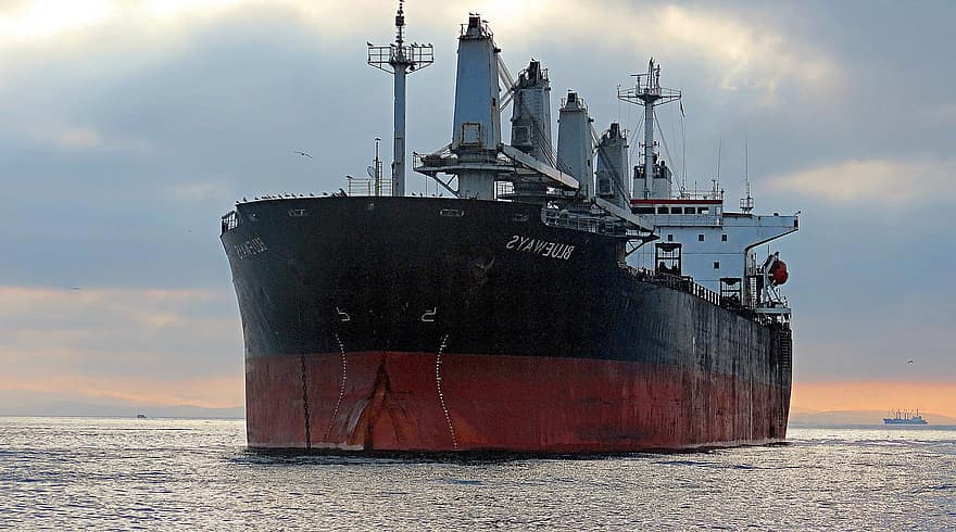 bulk carrier, fartøyet, last, nautisk, transportere, logistikk, industri