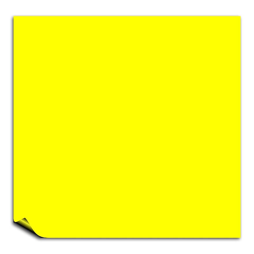 poznámku, Poznámka, žlutá, post je, samolepící papírky, seznam, tyčinky, organizace, roh