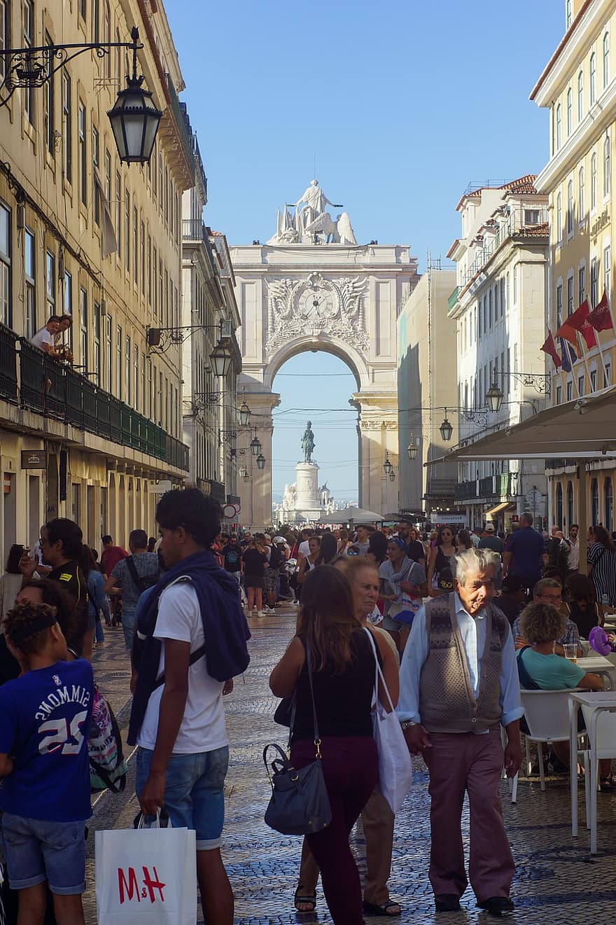 البرتغال ، لشبونة ، السياحة ، شارع ، بناء ، هندسة معمارية ، مكان مشهور ، سائح ، الثقافات ، وجهات السفر ، حياة المدينة