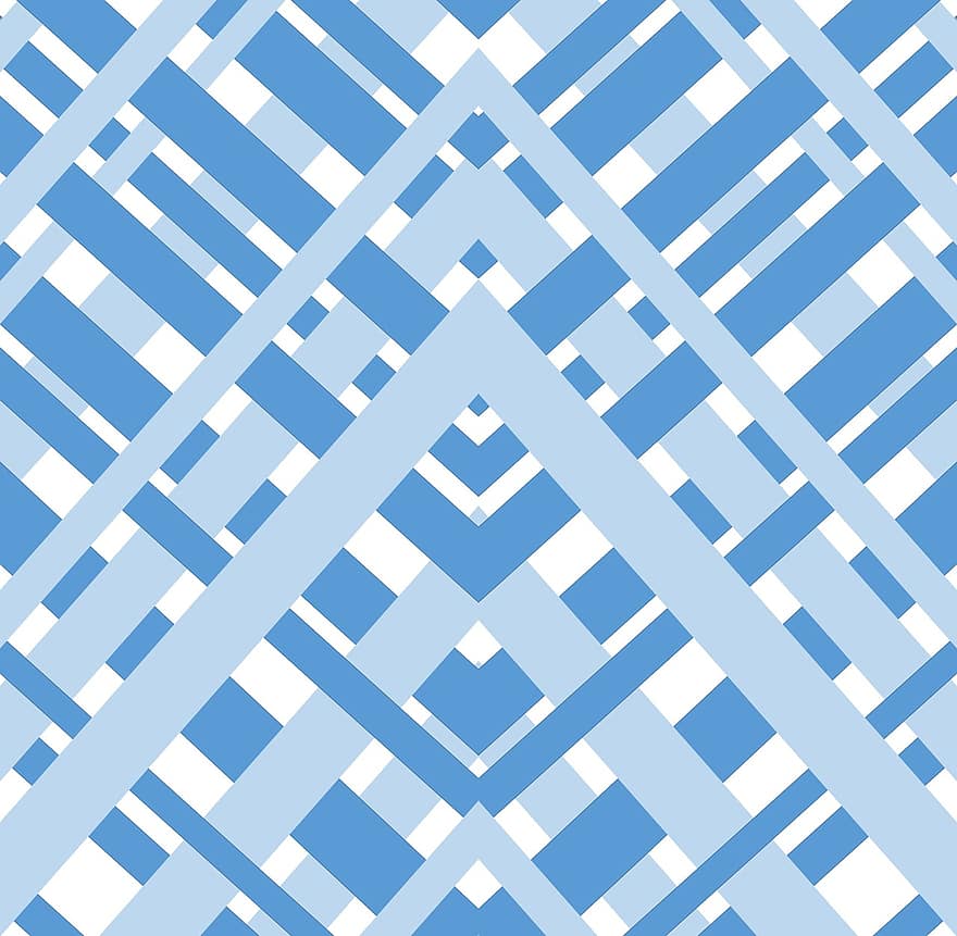 Geometric, Gingham, Diagonal, Stripes, Blue, White, Angles, Texture, Checked, Checkered, Fashion