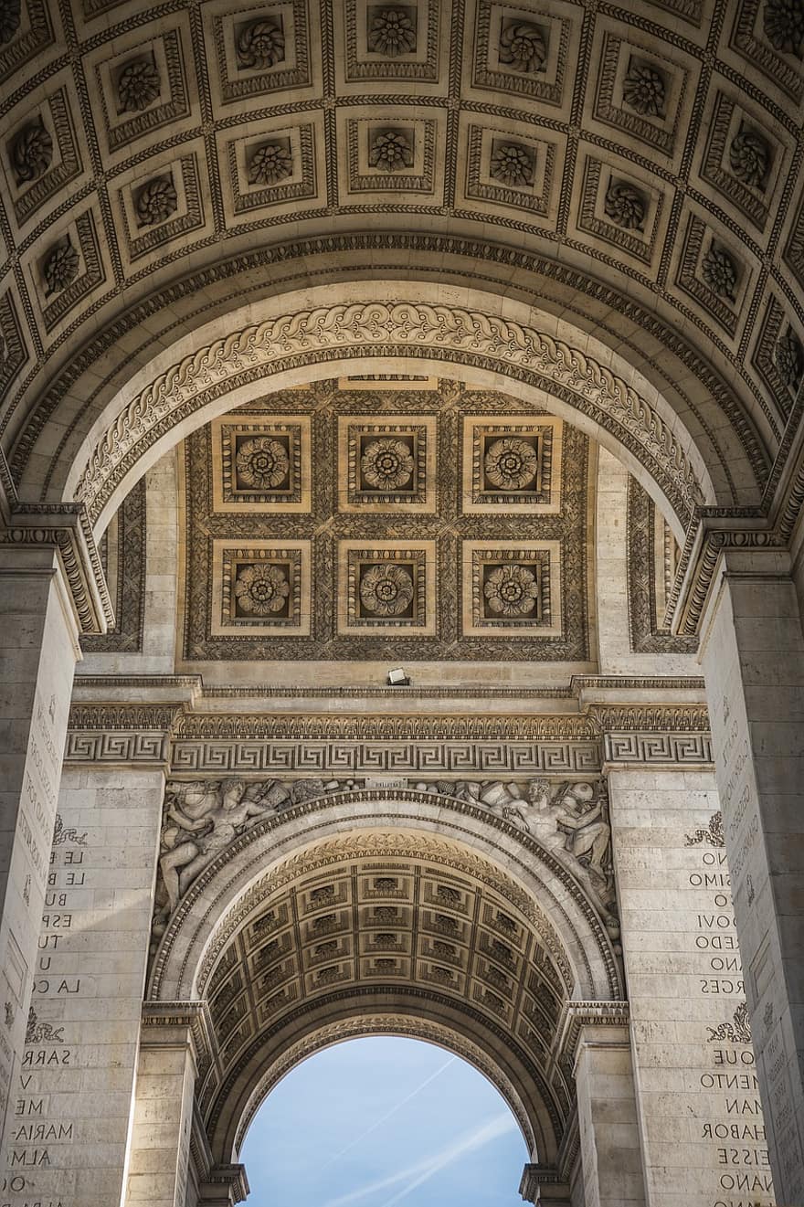 Arco di Trionfo, Parigi, Francia, Europa, turismo, viaggio, vittoria, punto di riferimento, City break, viaggio in città, Champs Élysées