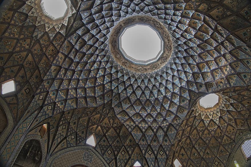 kupol, arkitektur, moské, design, mosaik-, geometrisk, kultur, muslim