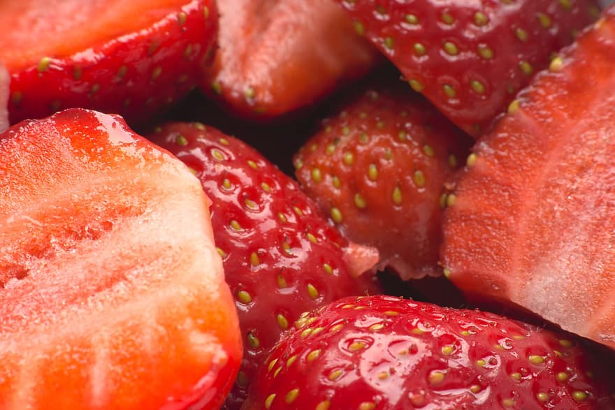 Erdbeeren, Essen, Küche, Obst, gesund, rot, Vitamine