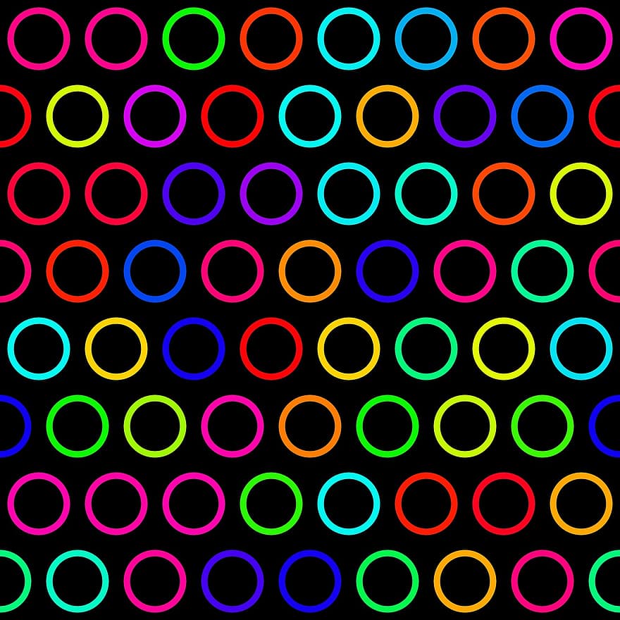 Circles, Pattern, Colourful, Background