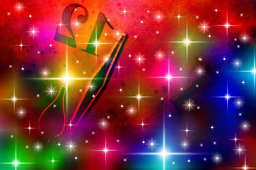 New Year, Background, Wallpaper, Stars, Starry, Starry Background, New Year Background, Twelve, Twelve O'clock, Christmas Background, Clock