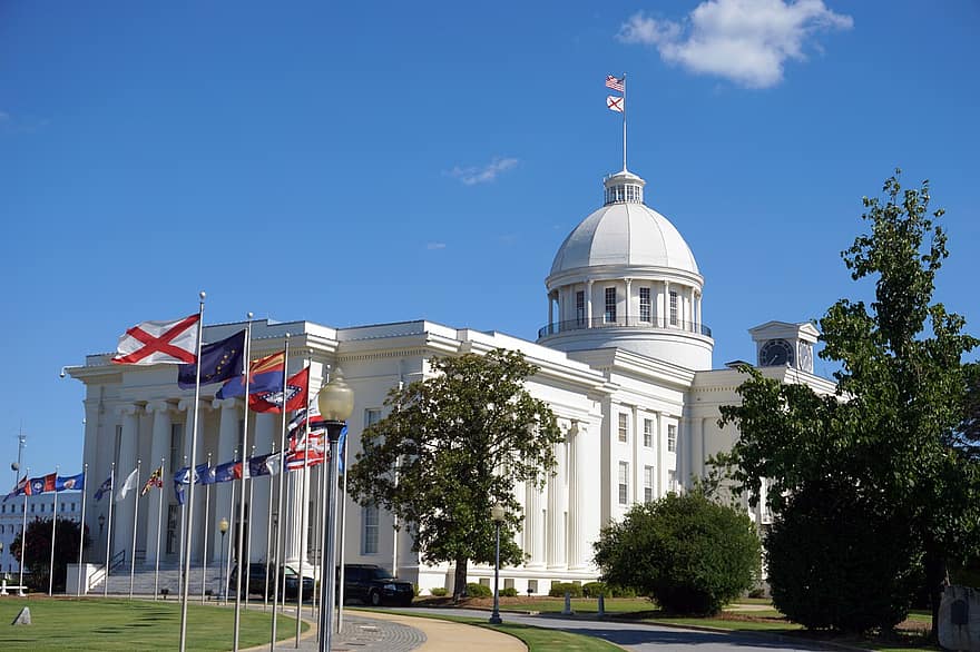 Alabama, Alabama State Capitol, gebouw, Verenigde Staten van Amerika
