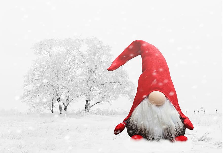 インプ、冬、雪、おもしろい、デコレーション、クリスマス、図、可愛い、クリスマスの飾り、甘い、デコ