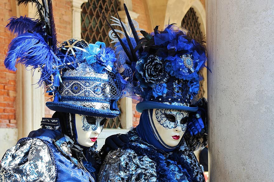 Venecijos karnavalas, kaukės, kostiumai, festivalis, kultūrą, tradicija, Venecija, Italija