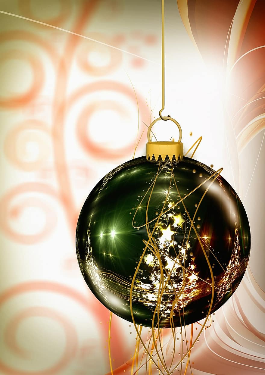 Kalėdų ornamentas, kamuolys, Kalėdos, atmosfera, atėjimas, medžio dekoracijos, Kalėdų eglutė, apdaila, gruodžio mėn, šventė, atostogos