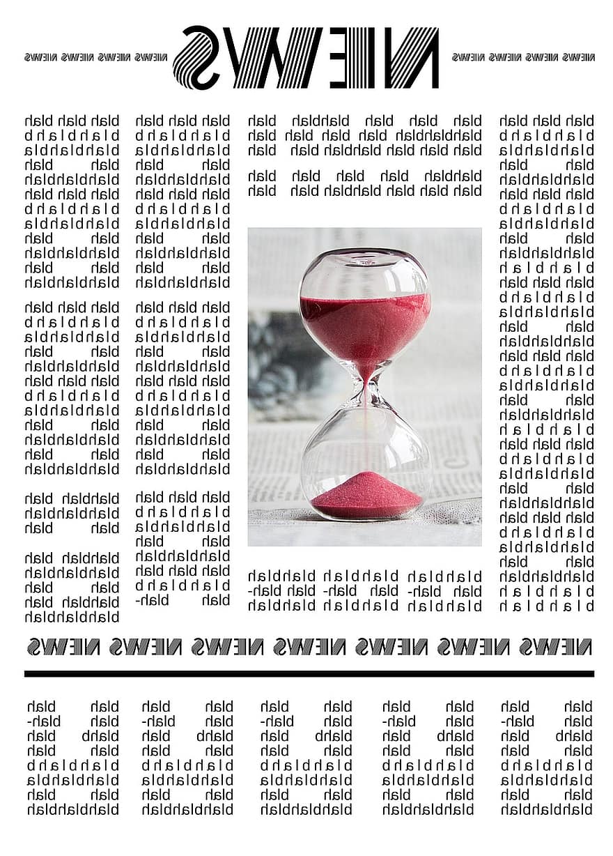 News, Newspaper, Hourglass, Time, Transience, Fast Pace, Read, Paper, Inform, Policy, Global