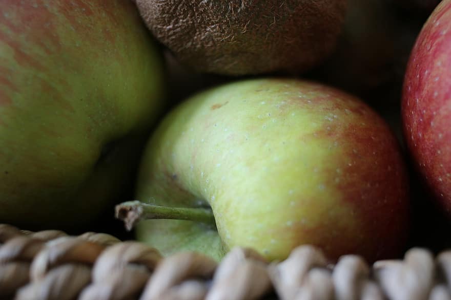 äpplen, frukt, mat, hälsosam, skörda, bruka, färsk, organisk, natur, vitaminer, producera