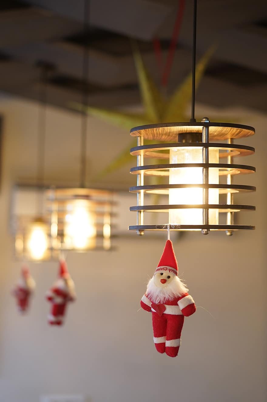 kafe, restoran, perlengkapan lampu, dekorasi, bar, perayaan, humor, musim dingin, musim, dekorasi Natal, hadiah
