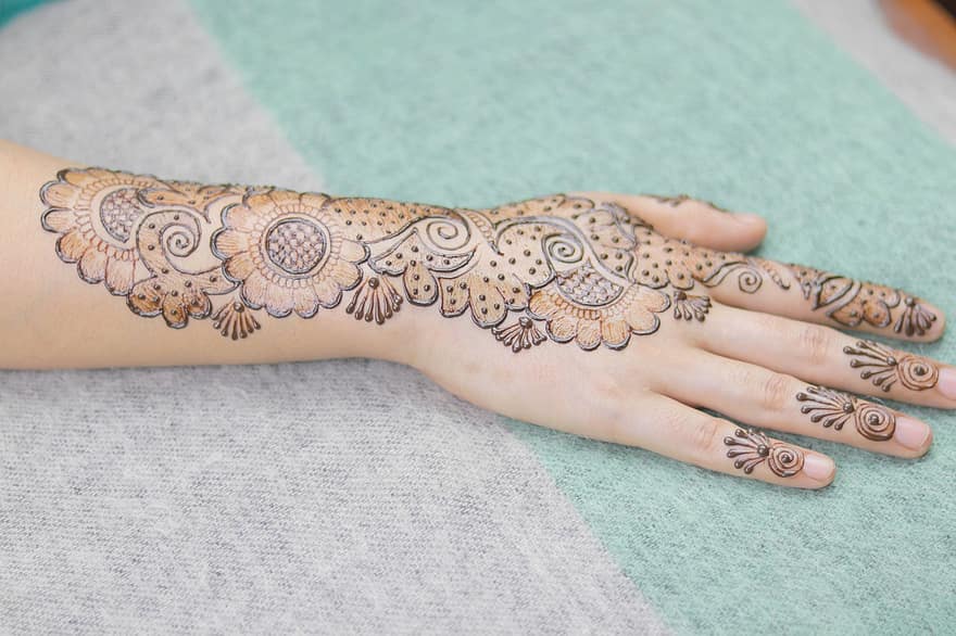 mehndi, kultur, traditionell, henna, tatuering, firande, dekorativ, etnisk, konst, brud, äktenskap
